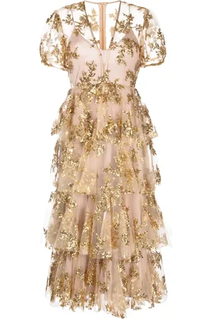 Macgraw Vestido midi Parody bordado con lentejuelas