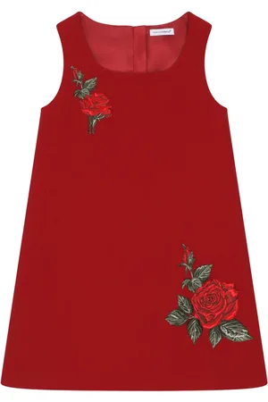 Dolce & Gabbana Vestido con rosas bordadas