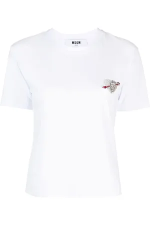 Msgm Playera con detalle de apliques