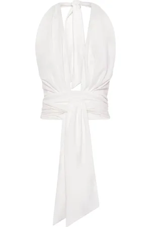 Nicholas Top fruncido Shina con cuello halter
