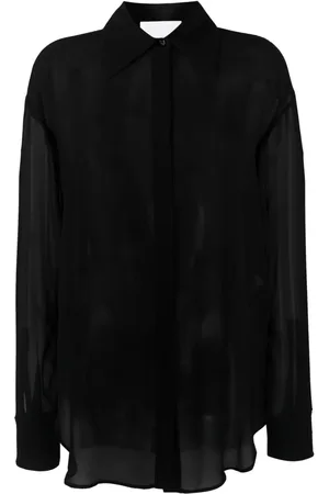 GENNY Camisa de seda semitransparente