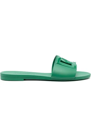 Dolce & Gabbana Sandalias Bianca con logo DG