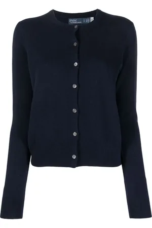 Ralph Lauren Cárdigan tejido de canalé con cuello redondo