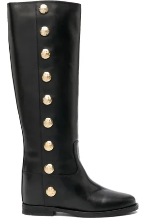 Via Roma Botas con botones dorados