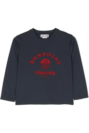 BONPOINT Playera manga larga con logo estampado