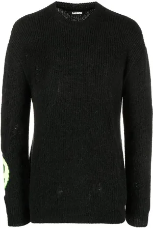BARROW Sudadera tejida de canalé con logo en intarsia