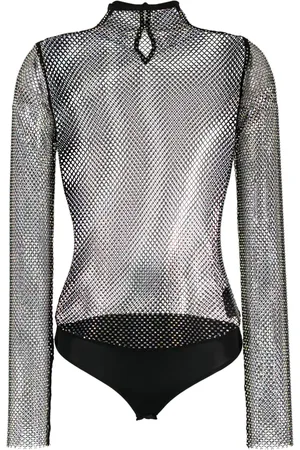 Patrizia Pepe Body de malla con detalles de strass