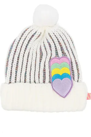 Billieblush Gorro tejido de canalé con parche del logo
