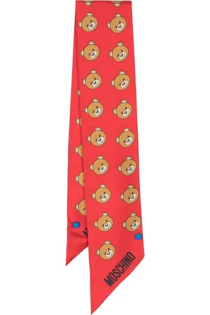 Moschino Mascada de seda con motivo Teddy Bear