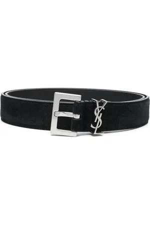 Saint Laurent Cinturón con placa del logo
