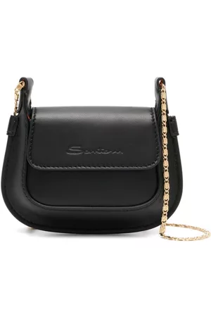 santoni Bolsa crossbody con logo en relieve mini