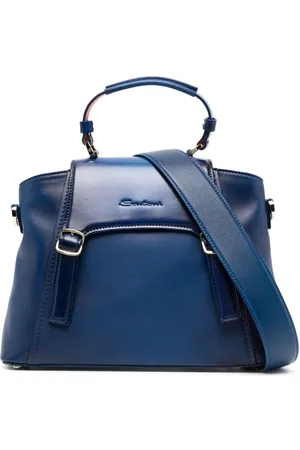 santoni Tote mediana con logo en relieve