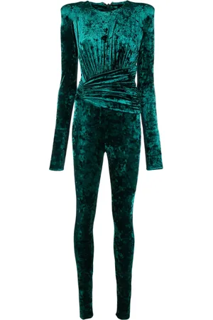ALEXANDRE VAUTHIER Jumpsuit de terciopelo drapeado