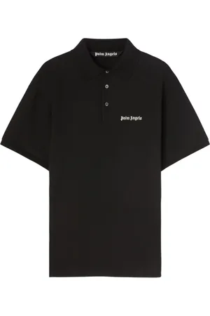 Palm Angels Playera tipo polo con logo bordado