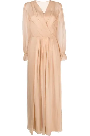 Alberta Ferretti Vestido largo con pliegues