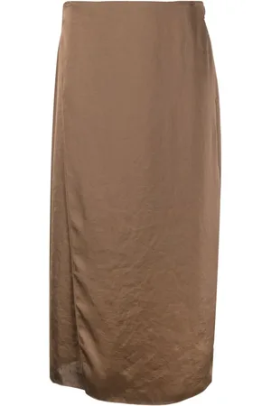 THEORY Falda midi con diseño cruzado