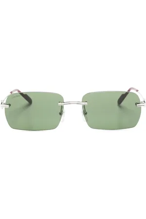 Cartier Lentes de sol con armazón rectangular y micas oscuras