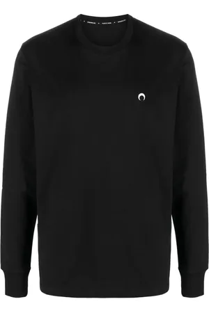 Marine Serre Sudadera con cuello redondo y logo bordado