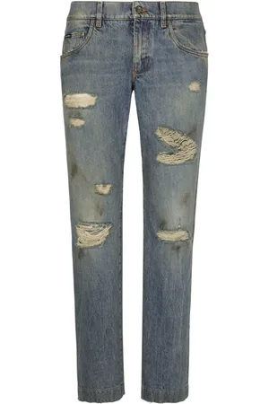 Dolce & Gabbana Jeans slim con detalles rasgados