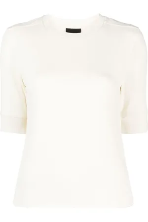 THOM KROM Playera stretch con cuello redondo