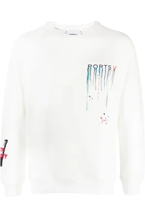 Ports V Sudadera con salpicaduras de pintura estampadas y logo