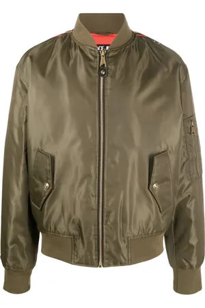 VERSACE Chamarra bomber con cierre y logo estampado
