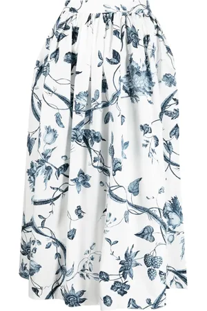 Erdem Falda midi con estampado botánico