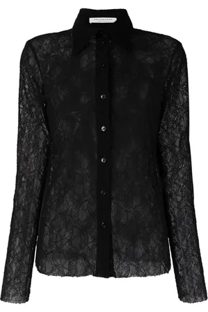 Serafini Camisa semitransparente con encaje
