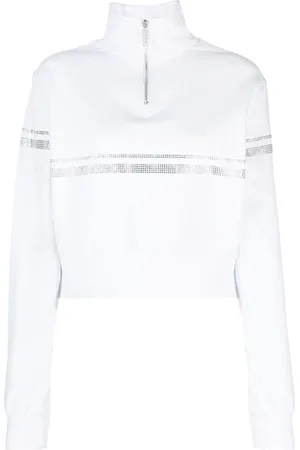 GCDS Sudadera con detalles de cristal y logo estampado