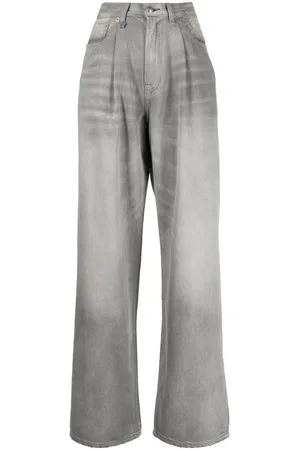 R13 Jeans con efecto degradado y tiro alto