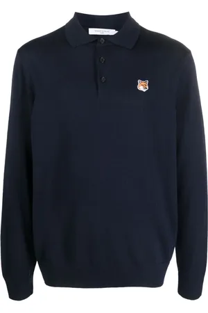 Maison Kitsuné Playera tipo polo con parche Fox