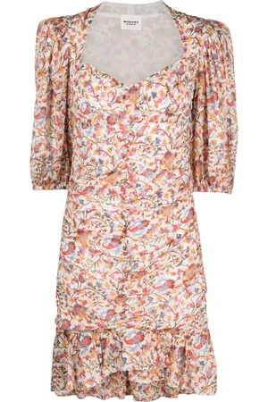 Marant Etoile Vestido corto Lunesa con estampado floral