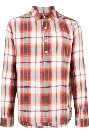 BARENA Camisa manga larga con cuadros estampados