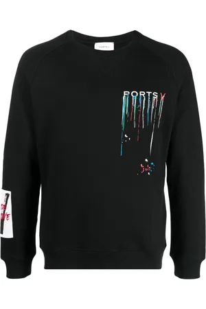 Ports V Sudadera con salpicaduras de pintura estampadas y logo