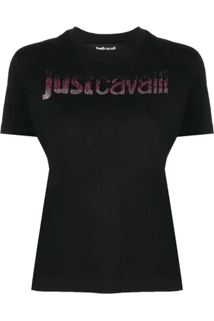 Roberto Cavalli Playera con detalles de strass