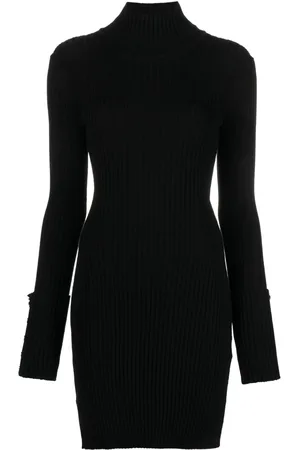 Paco rabanne Vestido corto tejido de canalé