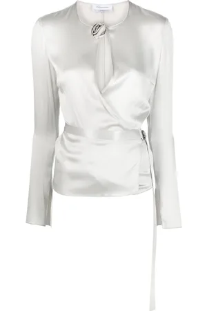 BLUMARINE Blusa satinada con detalle de aberturas