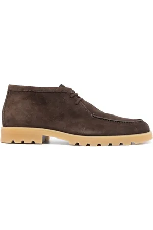 santoni Botines de gamuza con agujetas