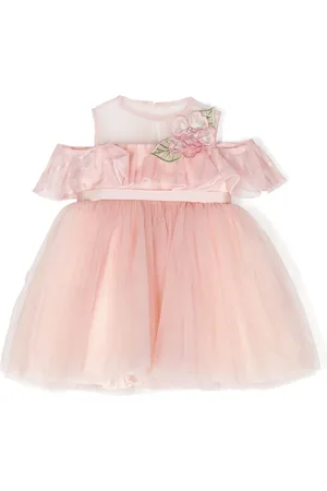 SPERANZA Vestido de tul sin mangas con aplique floral