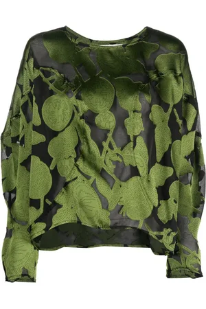 HENRIK VIBSKOV Blusa corta con estampado gráfico