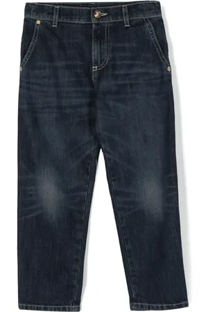 VERSACE Jeans rectos con logo bordado