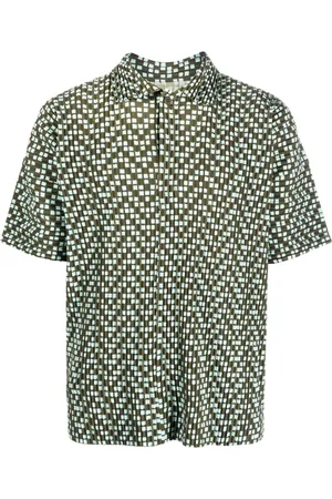 Issey Miyake Camisa manga corta con estampado gráfico