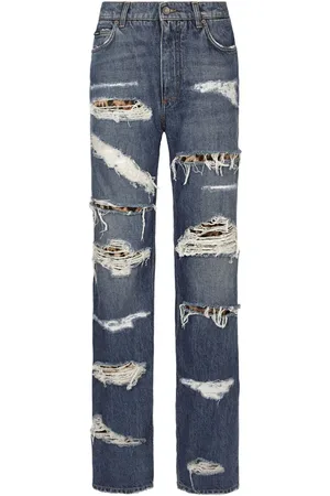 Dolce & Gabbana Jeans rectos con efecto envejecido
