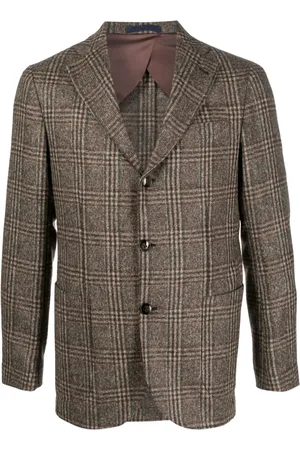 BARBA Blazer con botones y motivo de cuadros