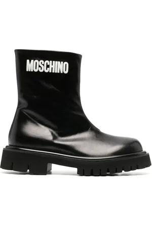 Moschino Botas con logo en relieve y cierre