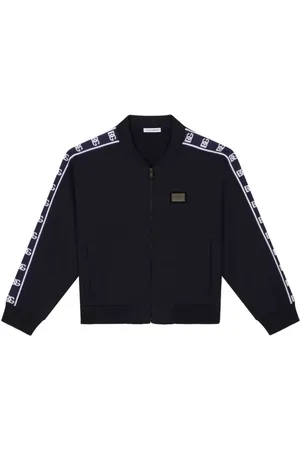 Dolce & Gabbana Sudadera con franja del logo y cierre
