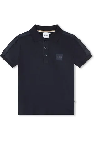 HUGO BOSS Playera tipo polo manga corta con parche del logo