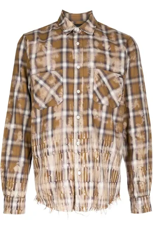 AMIRI Camisa con logo estampado y efecto blanqueado