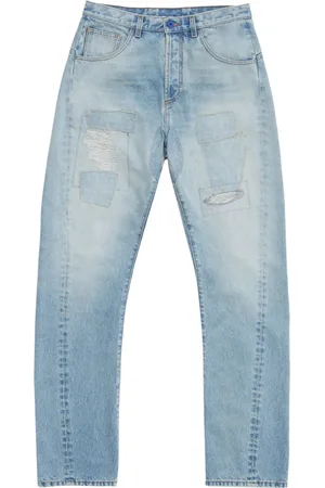 MARCELO BURLON Jeans rectos con efecto blanqueado
