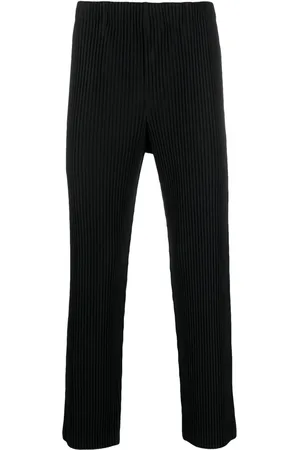 Issey Miyake Pantalones rectos con pinzas